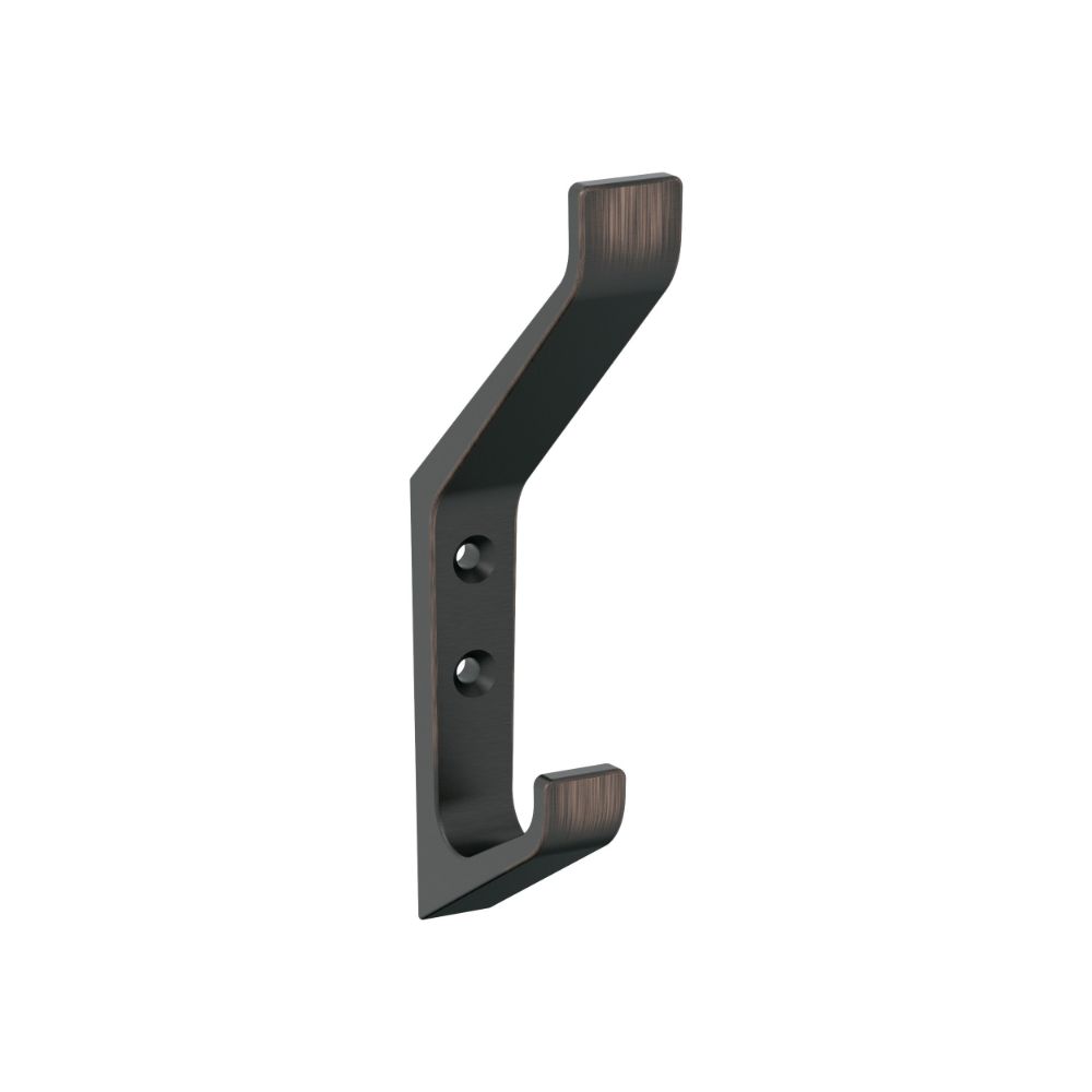Amerock H37003ORB Emerge Contemporary Double Prong Oil Rubbed Bronze Wall Hook