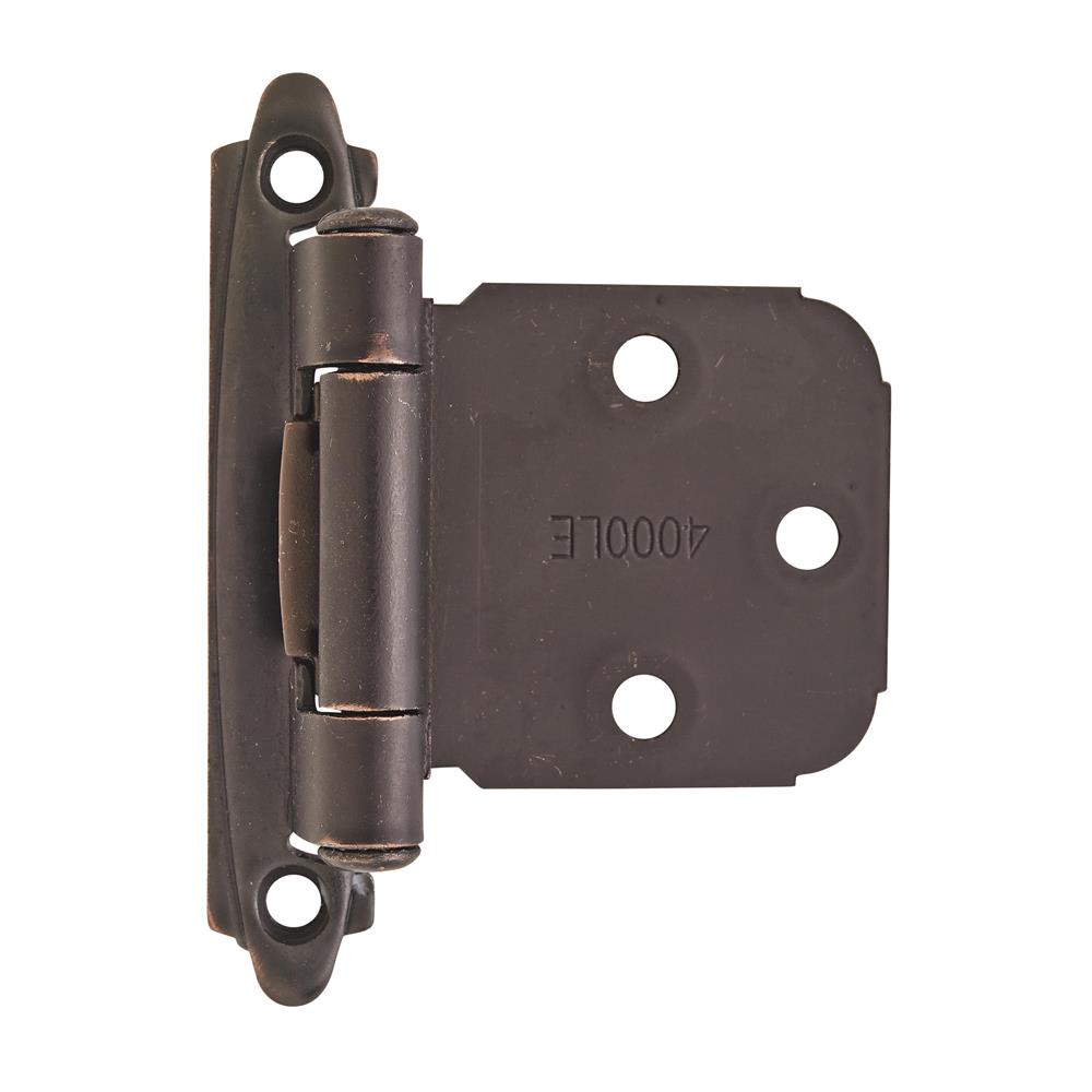 Amerock BPR7629ORB Variable Overlay Self Closing Face Mount Oil-Rubbed Bronze Cabinet Hinge - 1 Pair