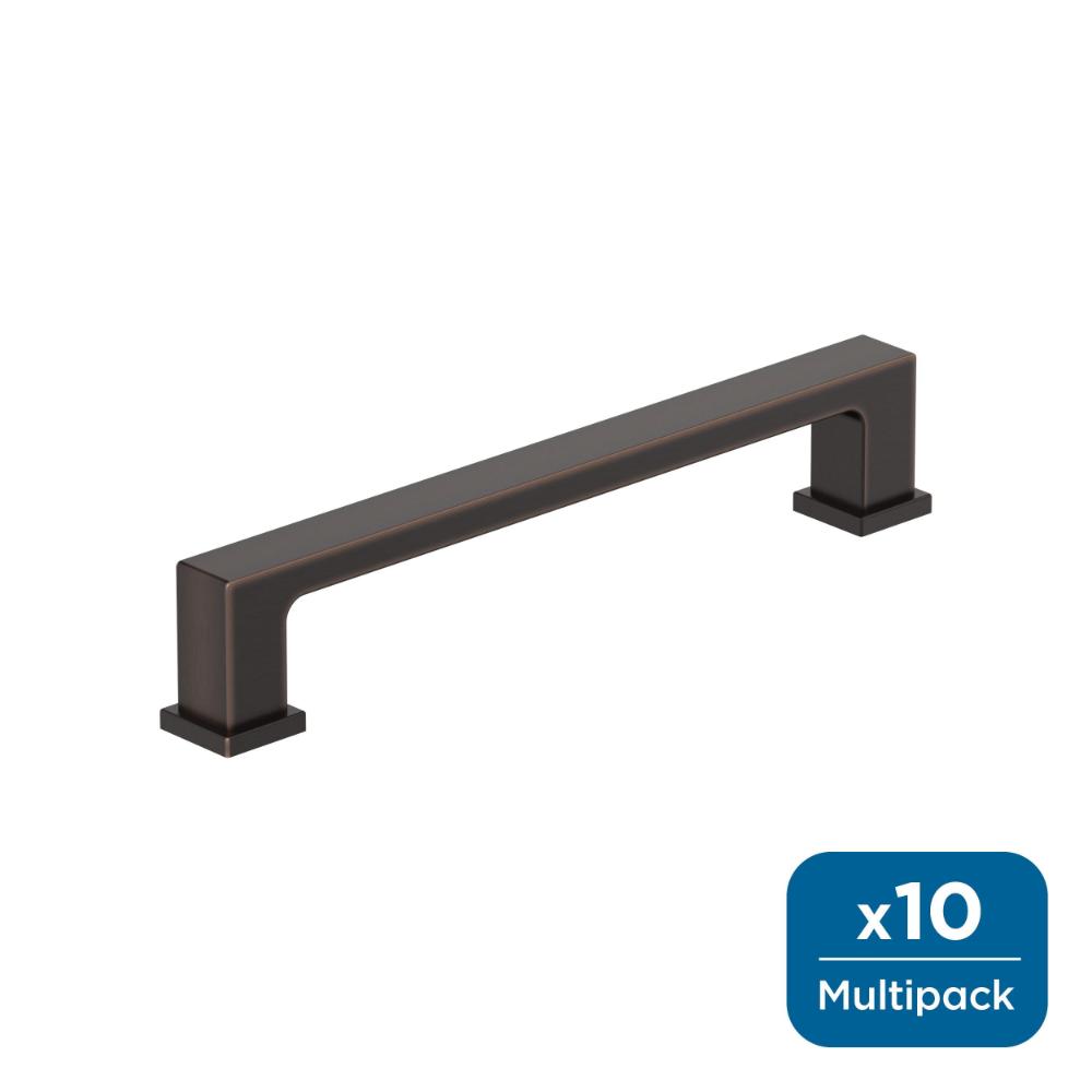 Amerock 10BX37032ORB Bridgeport 5-1/16 inch (128mm) Center-to-Center Oil-Rubbed Bronze Cabinet Pull - 10 Pack
