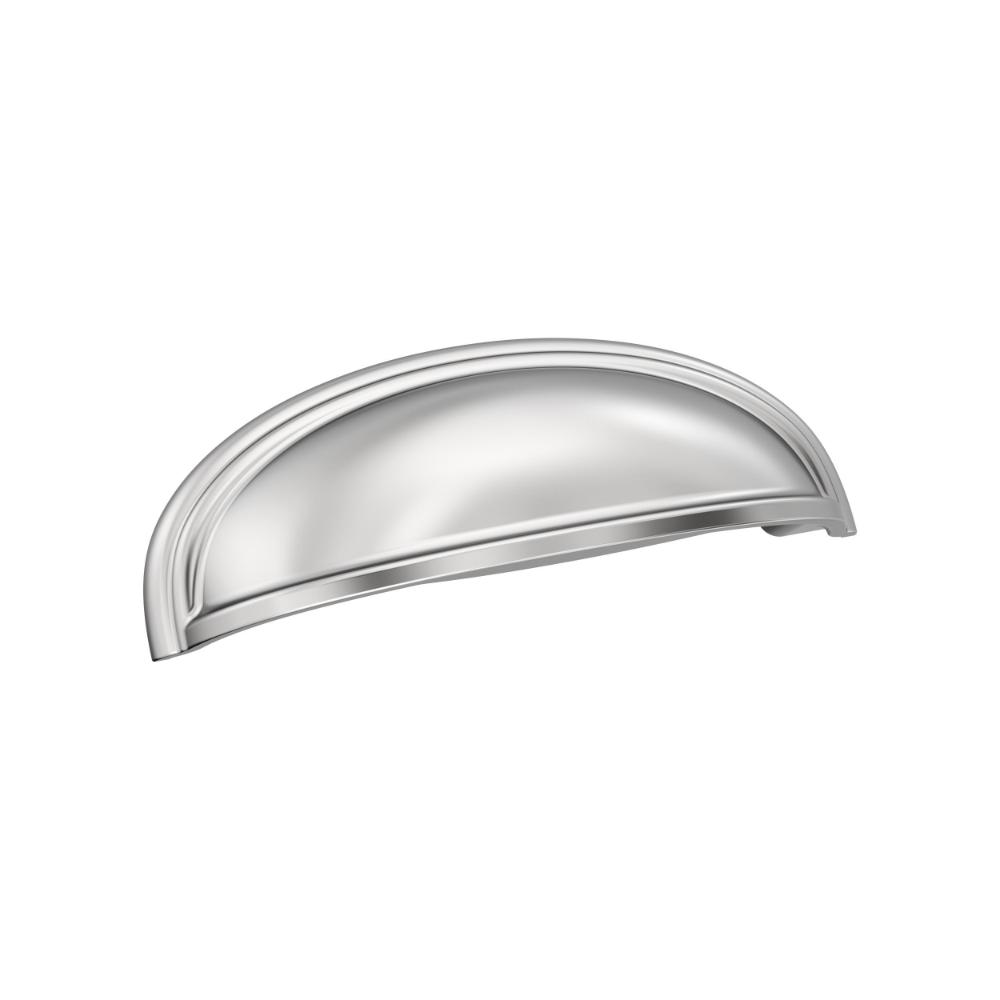 Amerock BP3664026 Ashby 3 inch or 4 inch (76mm or 102mm) Center-to-Center Polished Chrome Cabinet Cup Pull