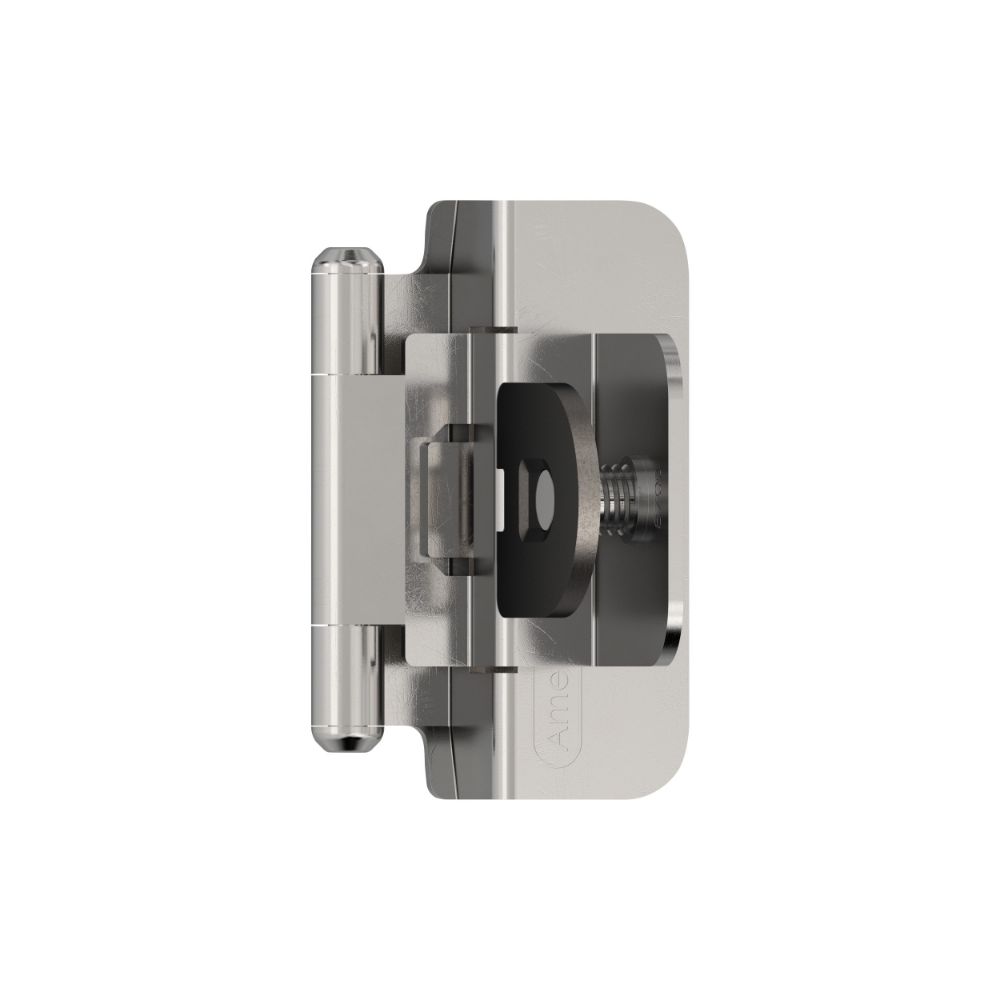 Amerock BPR870026 3/8 inch (10mm) Inset Double Demountable Polished Chrome Cabinet Hinge - 1 Pair