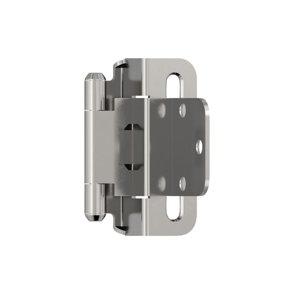 Amerock BPR756526 3/8 in (10 mm) Inset Self Closing Partial Wrap Polished Chrome Cabinet Hinge - 1 Pair