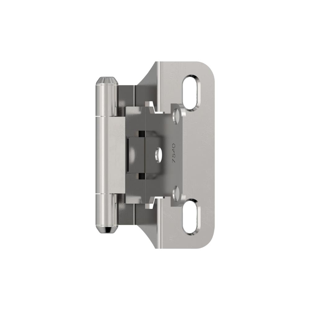 Amerock BPR756626 1/4 inch (6mm) Overlay Self Closing Partial Wrap Polished Chrome Cabinet Hinge - 1 Pair