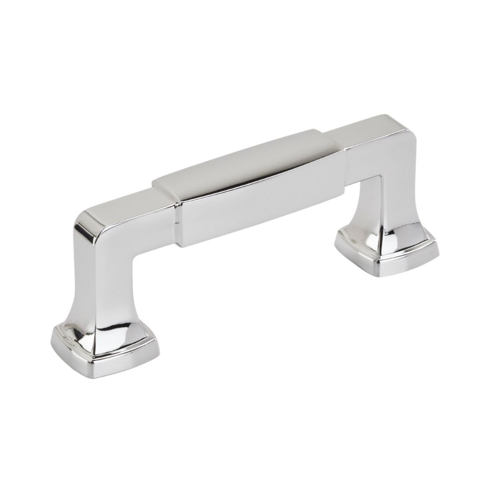 Amerock BP3689126 Stature 3 inch (76mm) Center-to-Center Polished Chrome Cabinet Pull