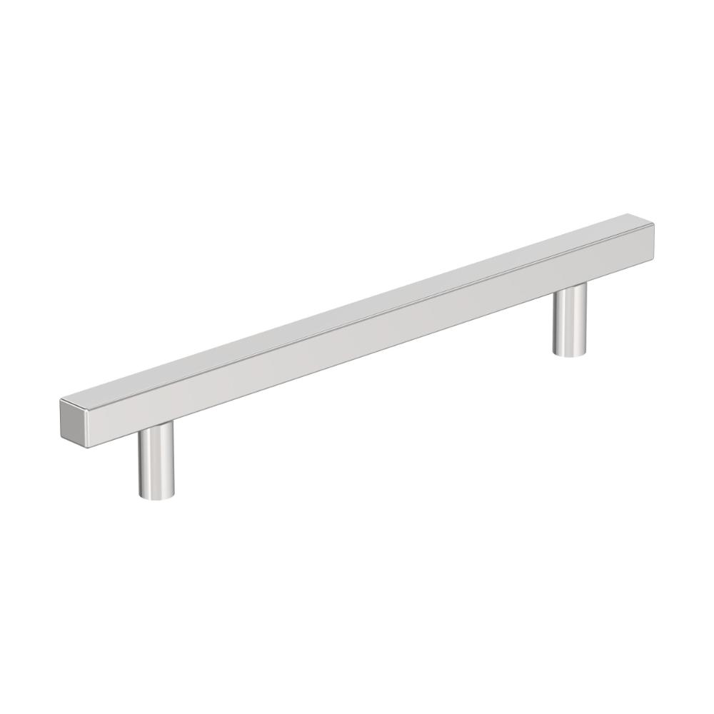 Amerock BP3717826 Bar Pulls Square 6-5/16 inch (160mm) Center-to-Center Polished Chrome Cabinet Pull