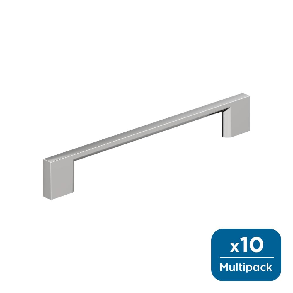 Amerock 10BX3713326 Cityscape 6-5/16 inch (160mm) Center-to-Center Polished Chrome Cabinet Pull - 10 Pack