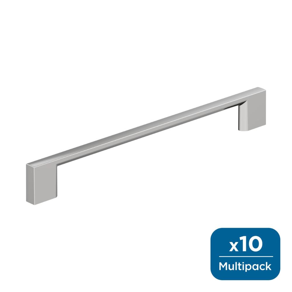 Amerock 10BX3713426 Cityscape 7-9/16 inch (192mm) Center-to-Center Polished Chrome Cabinet Pull - 10 Pack