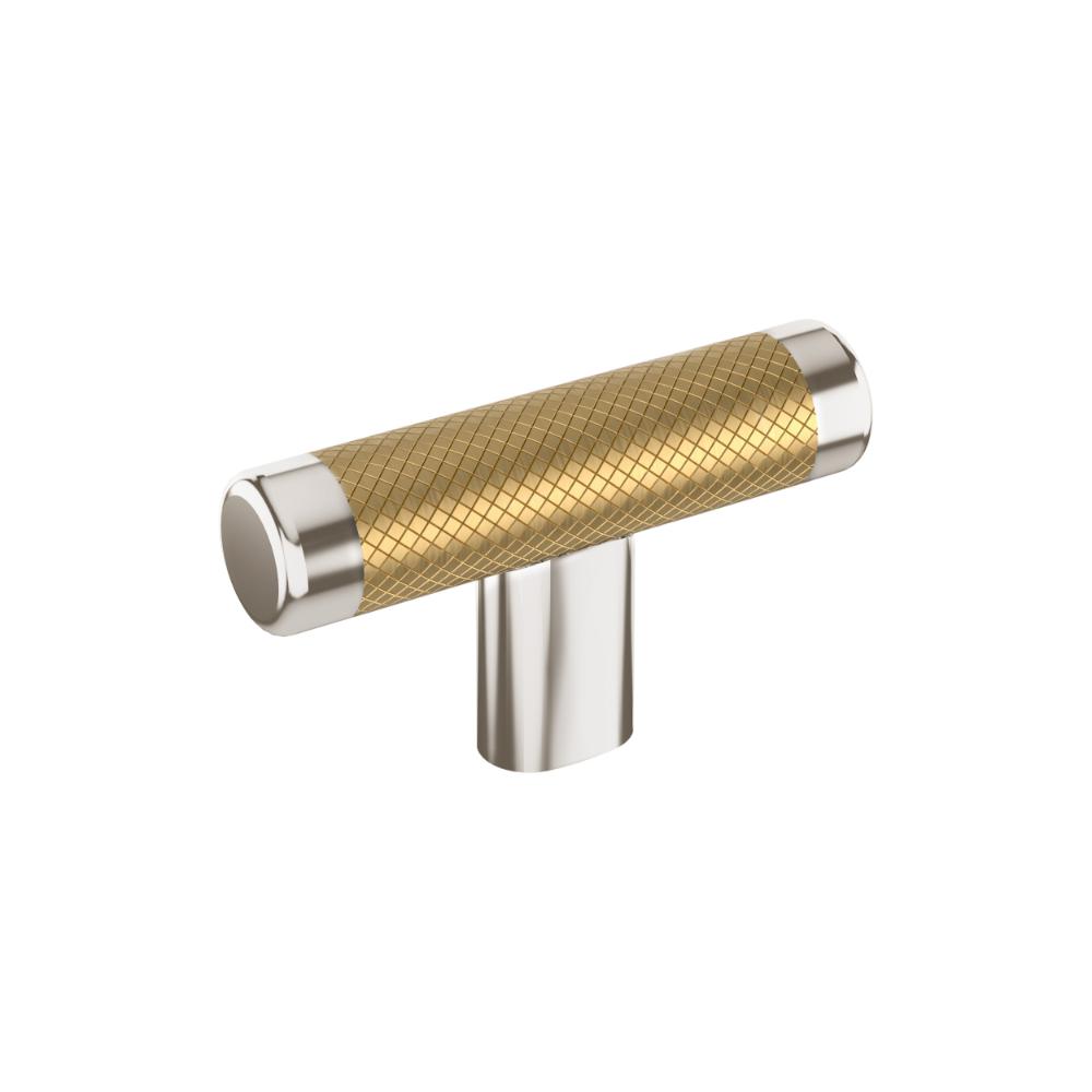 Amerock BP36556PNCZ Esquire 2-5/8 inch (67mm) Length Polished Nickel/Champagne Bronze Cabinet Knob
