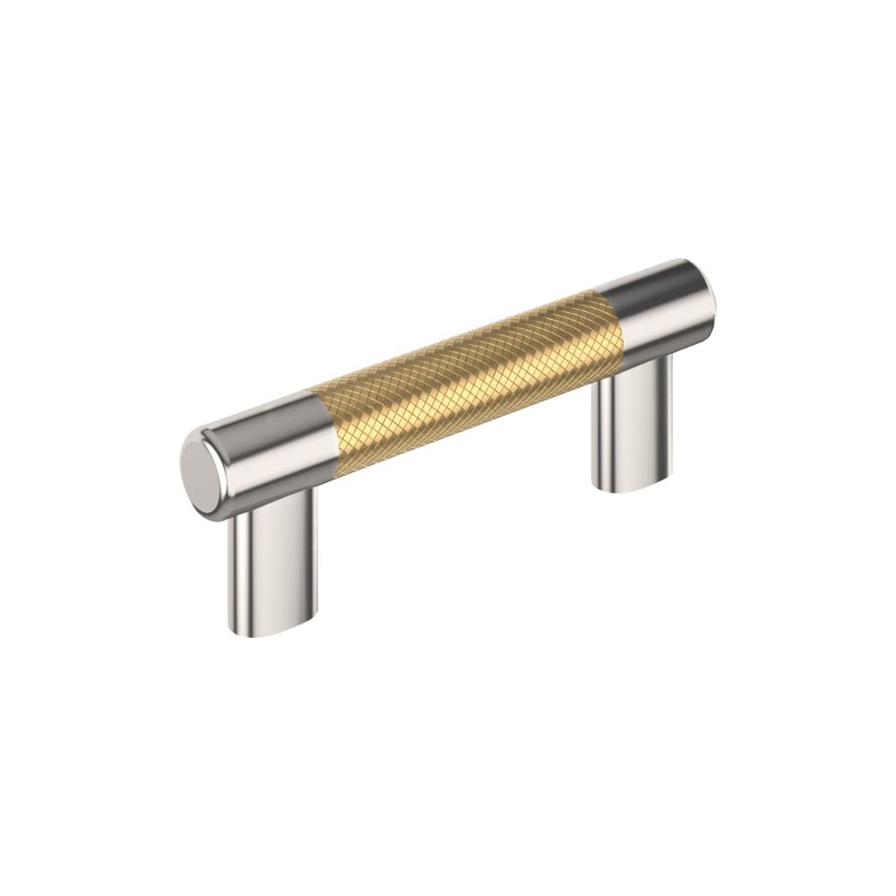 Amerock BP36557PNCZ Esquire 3 inch or 3-3/4 inch (76mm or 96mm) Center-to-Center Polished Nickel/Champagne Bronze Cabinet Pull