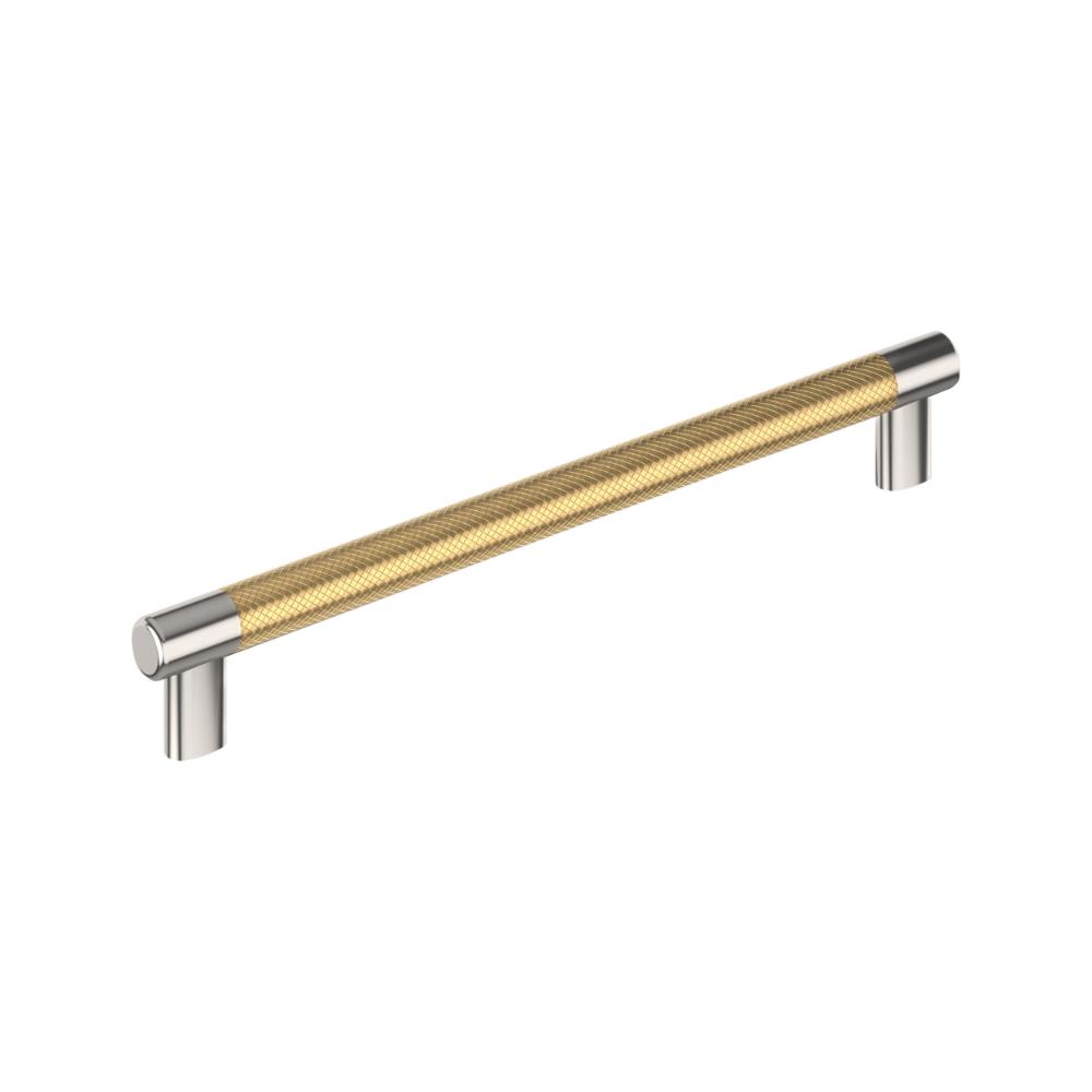 Amerock BP36560PNCZ Esquire 10-1/16 inch (256mm) Center-to-Center Polished Nickel/Champagne Bronze Cabinet Pull