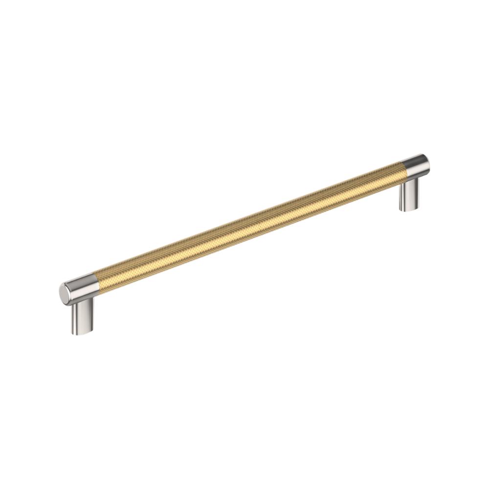 Amerock BP36561PNCZ Esquire 12-5/8 inch (320mm) Center-to-Center Polished Nickel/Champagne Bronze Cabinet Pull