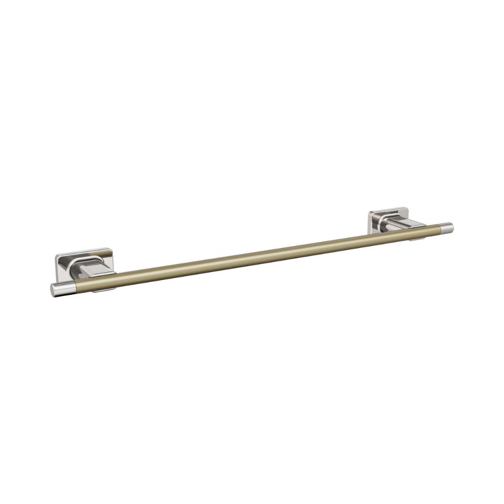 Amerock BH26614PNBBZ Esquire Polished Nickel/Golden Champagne 18 inch (457mm) Towel Bar