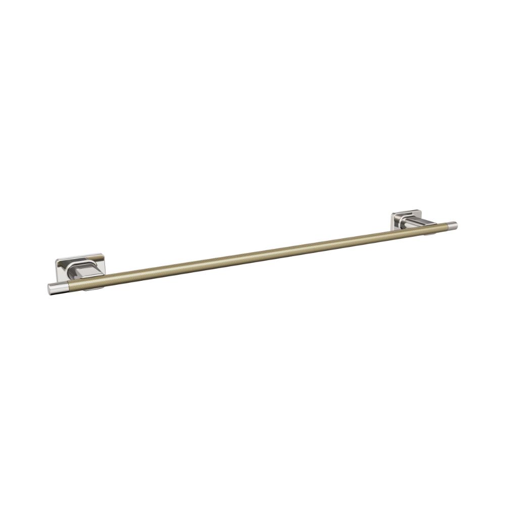 Amerock BH26615PNBBZ Esquire Polished Nickel/Golden Champagne Contemporary 24 in (610 mm) Towel Bar