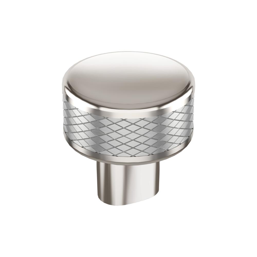 Amerock BP36554PNSS Esquire 1-1/4 inch (32mm) Diameter Polished Nickel/Stainless Steel Cabinet Knob