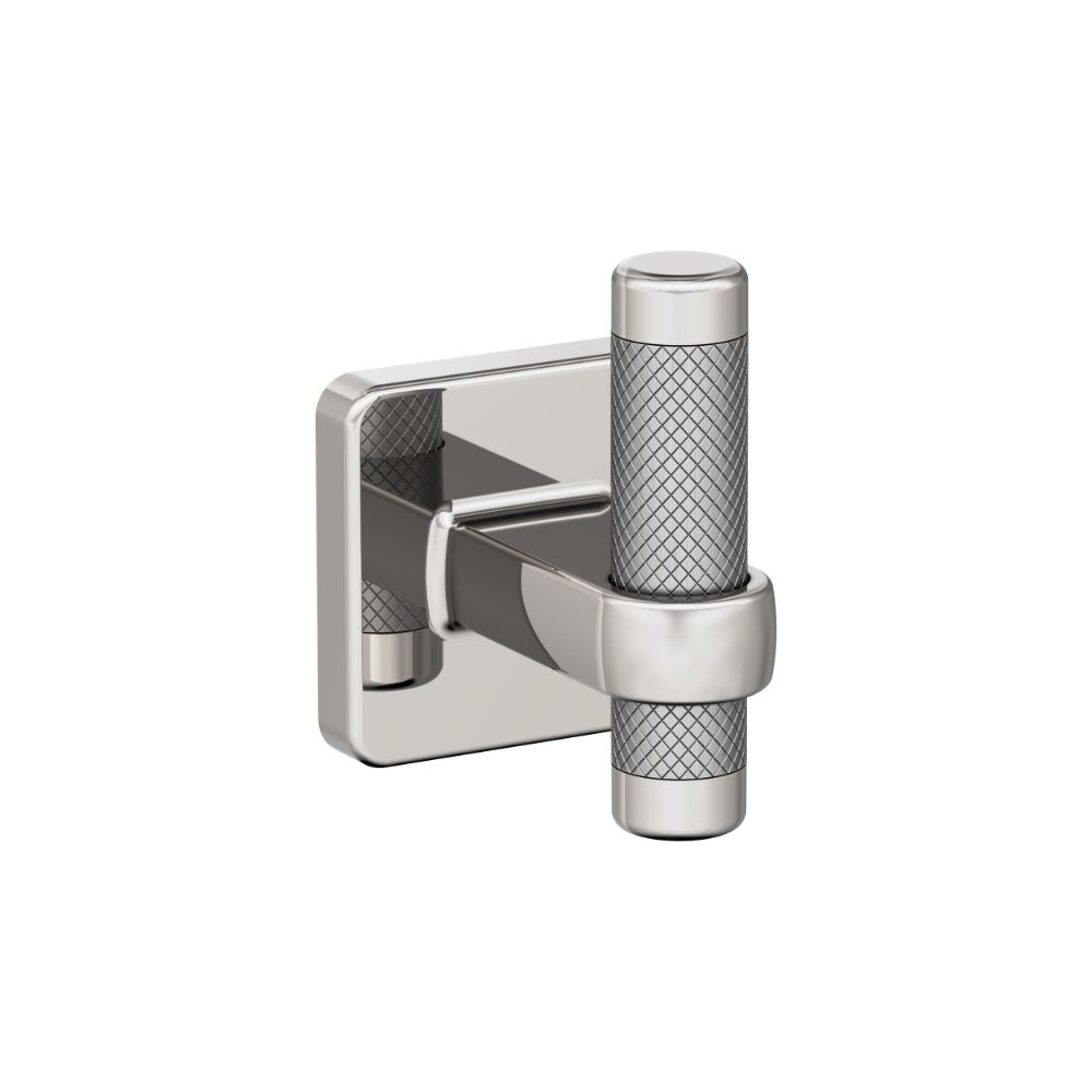 Amerock BH36563PNSS Esquire Polished Nickel/Stainless Steel Contemporary Single Robe Hook