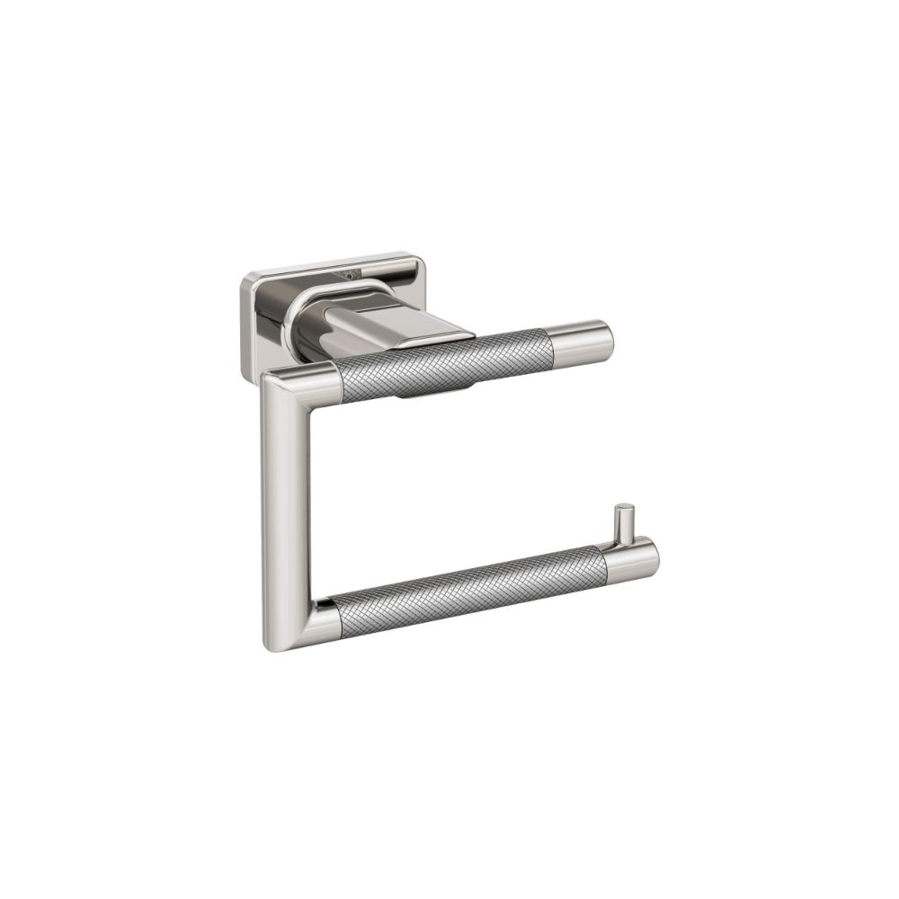 Amerock BH26617PNSS Esquire Polished Nickel/Stainless Steel Contemporary Single Post Toilet Paper Holder