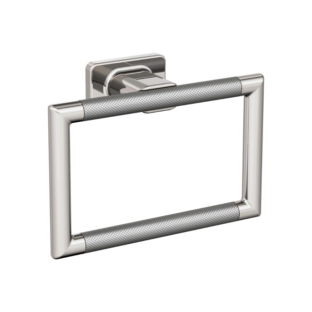 Amerock BH26612PNSS Esquire Polished Nickel/Stainless Steel Closed Towel Ring