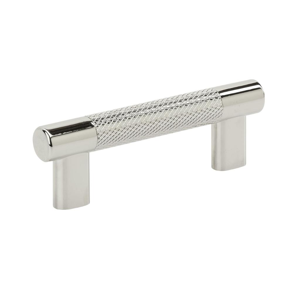 Amerock BP36557PN Bronx 3 inch or 3-3/4 inch (76mm or 96mm) Center-to-Center Polished Nickel Cabinet Pull