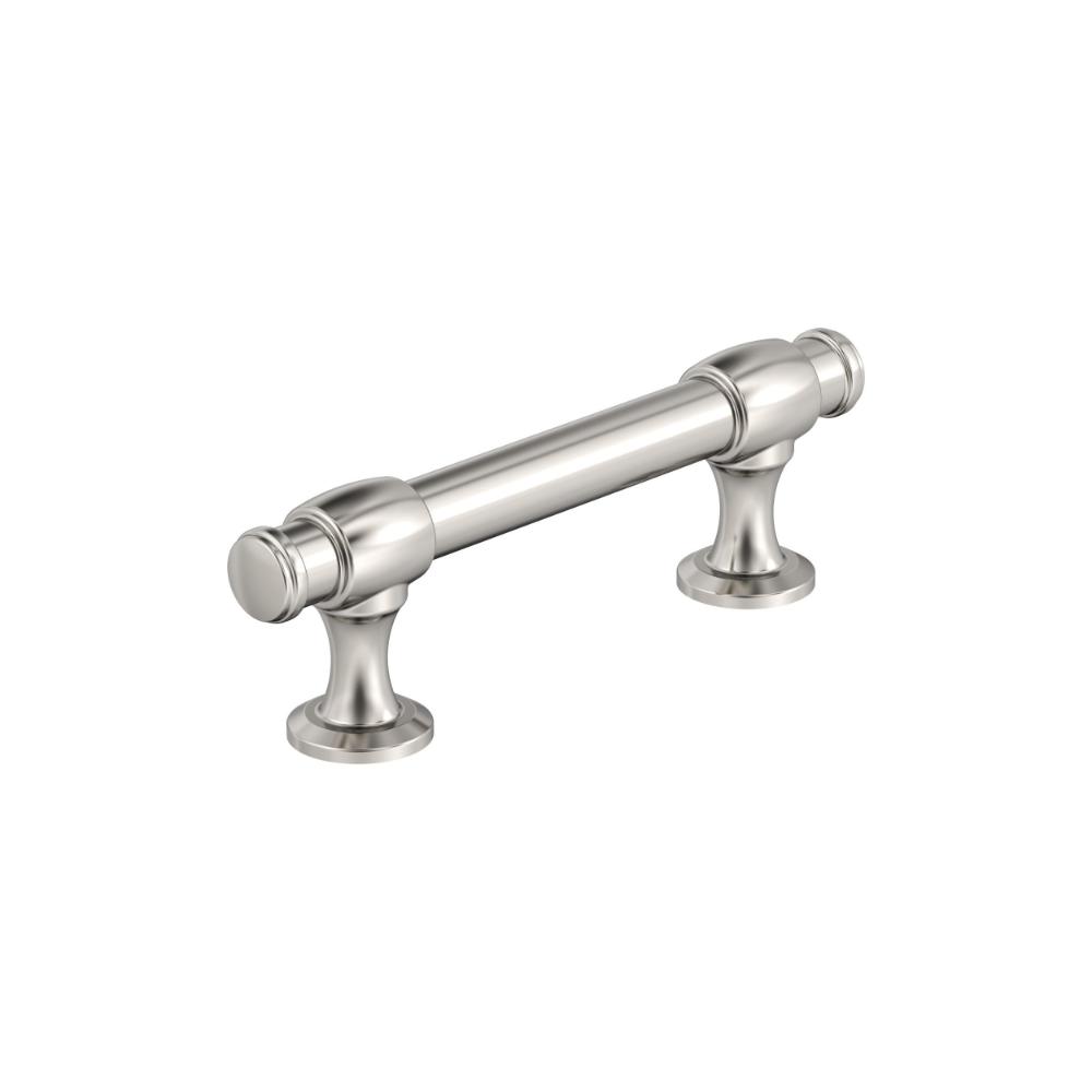Amerock BP36770PN Winsome 3 inch (76mm) Center-to-Center Polished Nickel Cabinet Pull