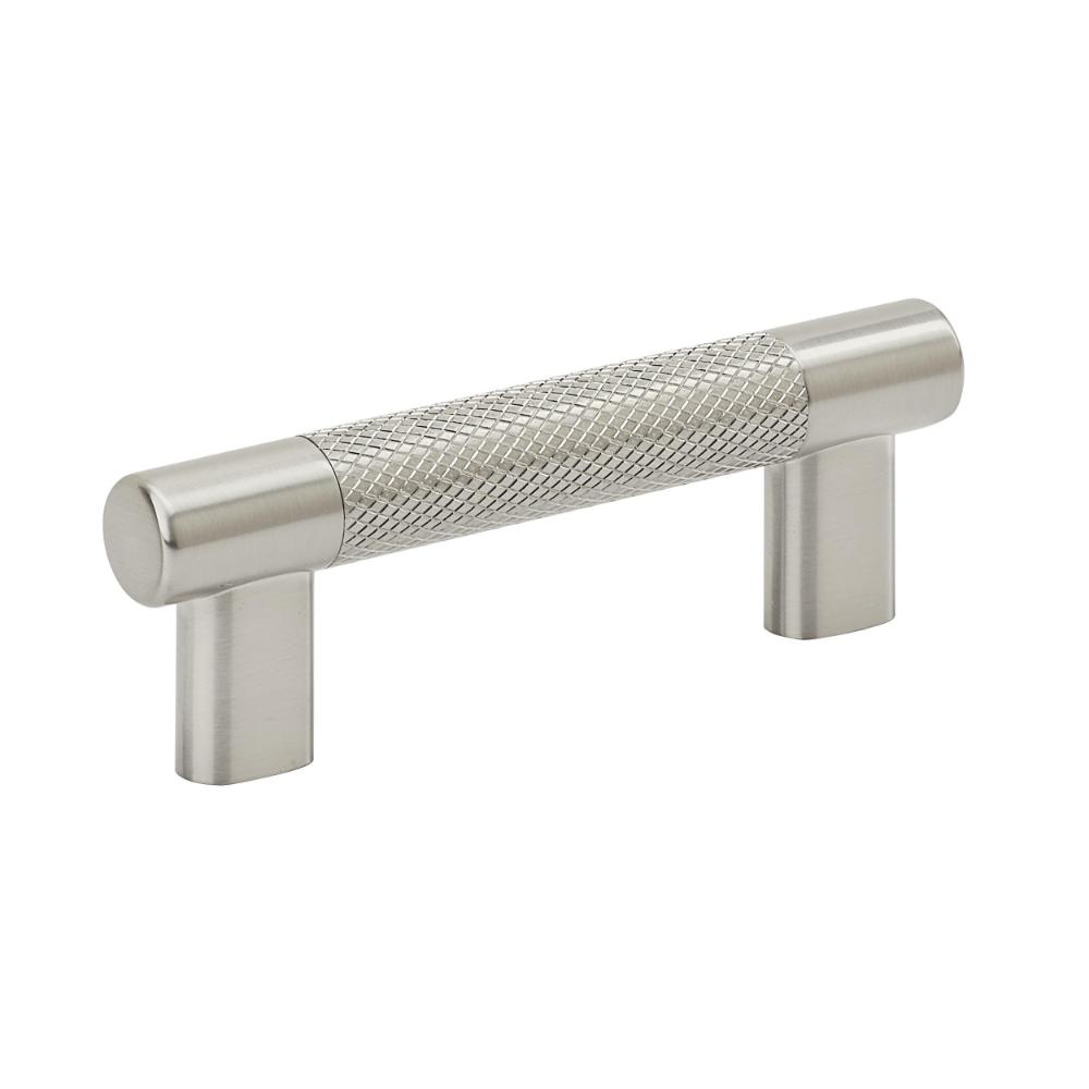Amerock BP36557G10 Bronx 3 inch or 3-3/4 inch (76mm or 96mm) Center-to-Center Satin Nickel Cabinet Pull