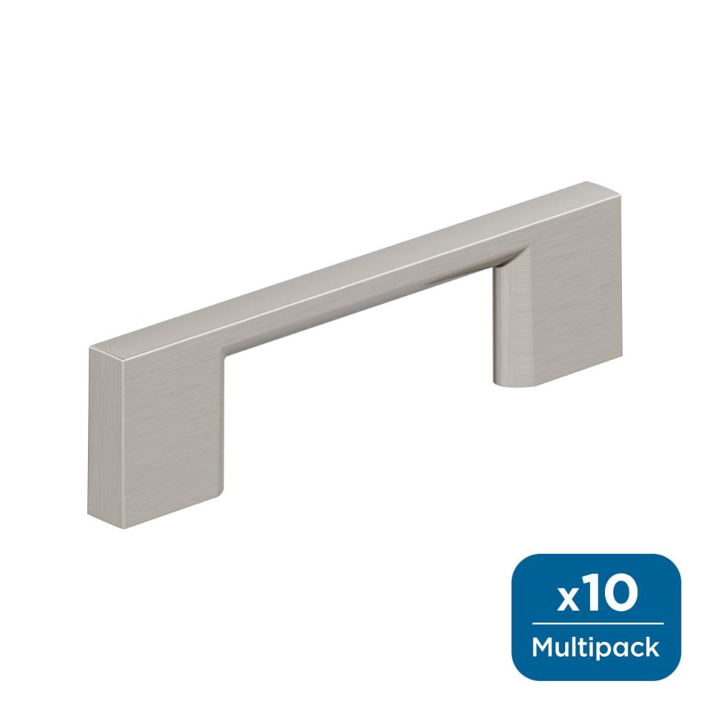 Amerock 10BX37130G10 Cityscape 3 inch (76mm) Center-to-Center Satin Nickel Cabinet Pull - 10 Pack