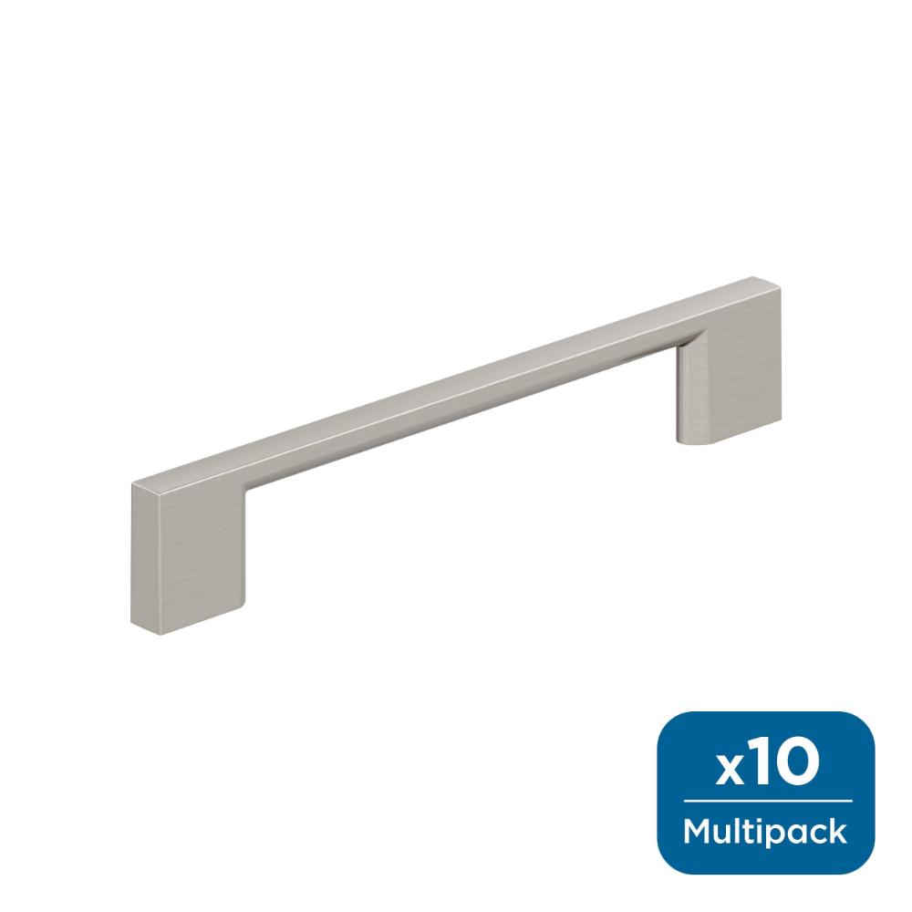 Amerock 10BX37132G10 Cityscape 5-1/16 inch (128mm) Center-to-Center Satin Nickel Cabinet Pull - 10 Pack