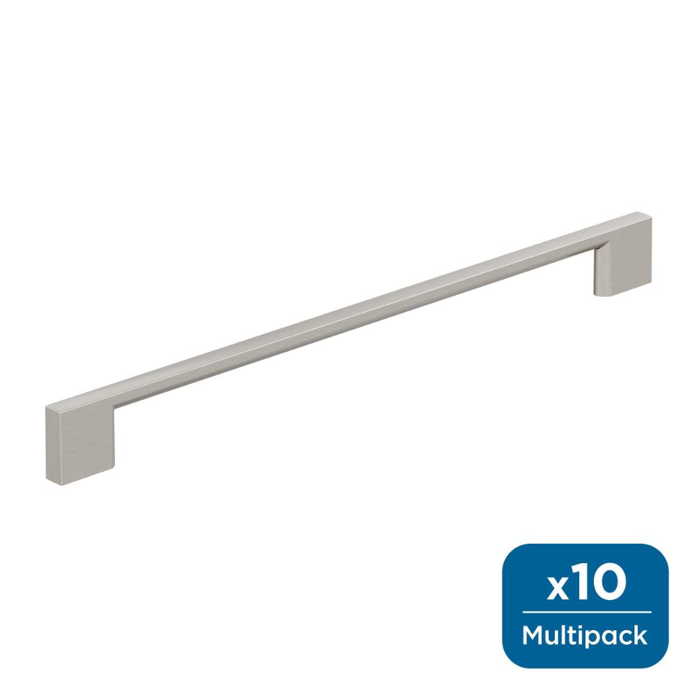 Amerock 10BX37135G10 Cityscape 10-1/16 inch (256mm) Center-to-Center Satin Nickel Cabinet Pull - 10 Pack