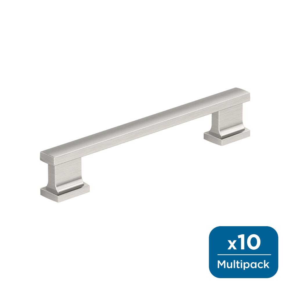 Amerock 10BX37092G10 Triomphe 5-1/16 inch (128mm) Center-to-Center Satin Nickel Cabinet Pull - 10 Pack