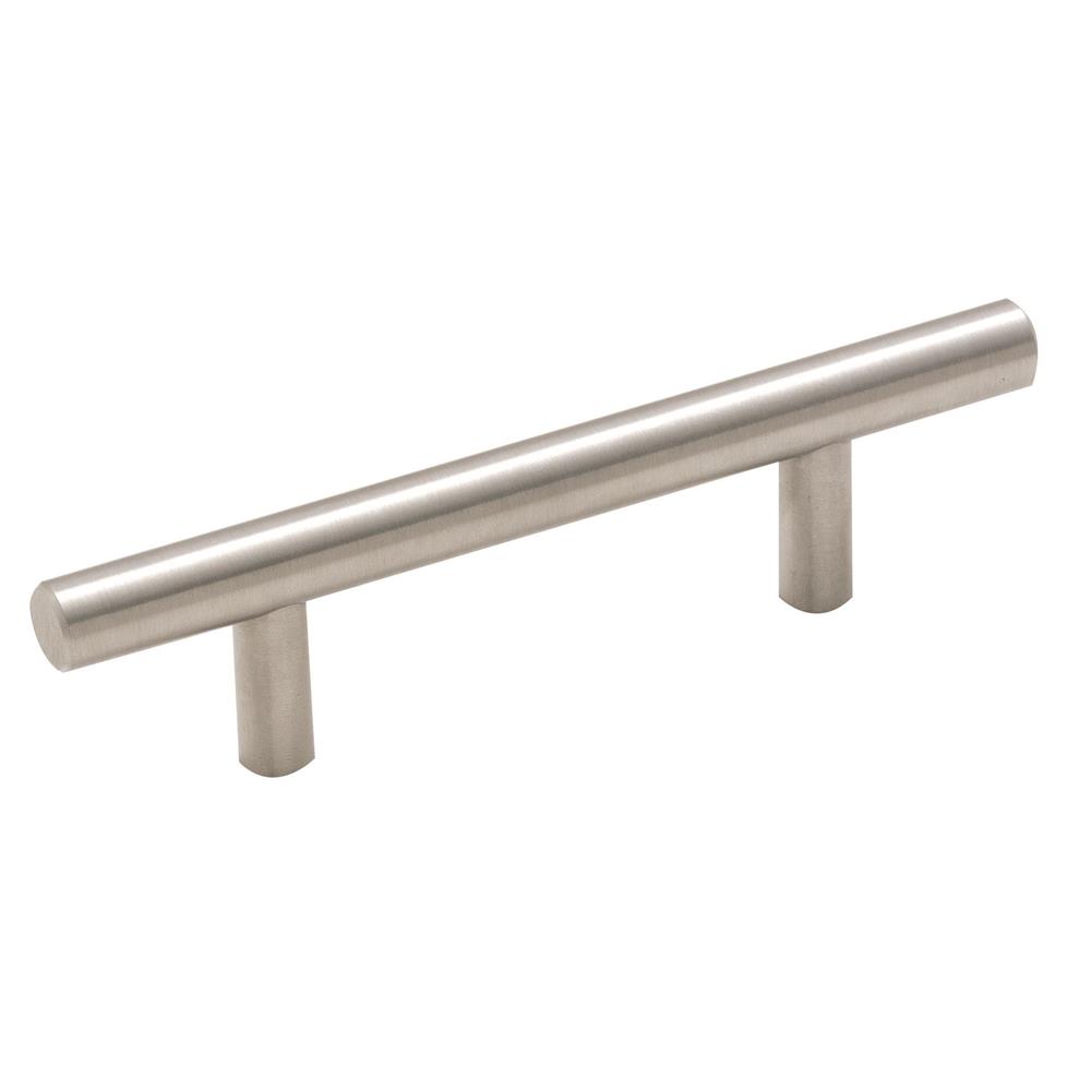 Amerock 5PK19010CSG9 Bar Pulls 3" (76 mm) Center-to-Center Cabinet Pull in Sterling Nickel (5 Pack)