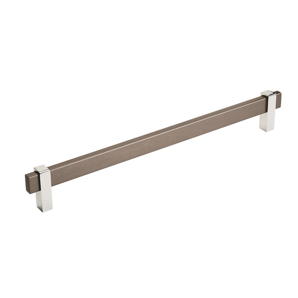 Amerock BP36726BBN26 Mulino 10-1/16 in (256 mm) Center-to-Center Black Brushed Nickel/Polished Chrome Cabinet Pull