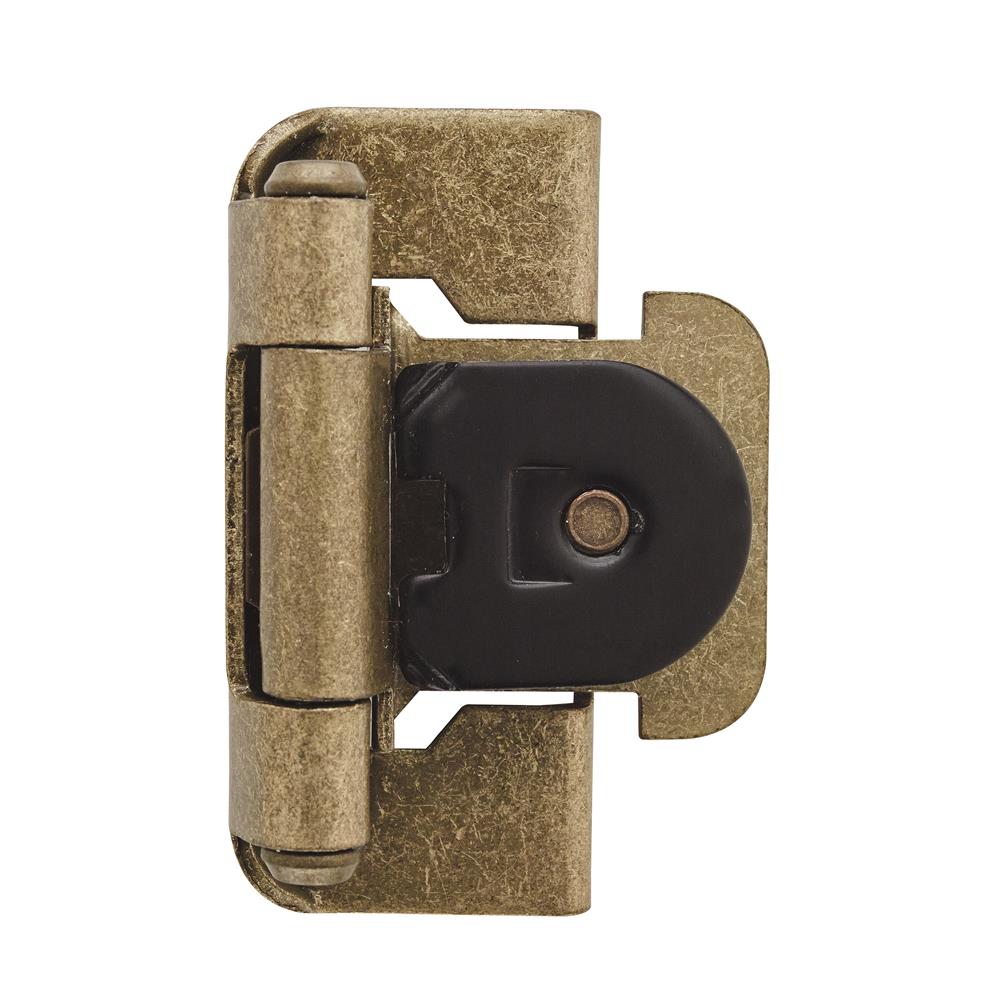 Amerock BPR8704BB Double Demountable Hinge with 1/2 in. (13mm) Overlay - Burnished Brass