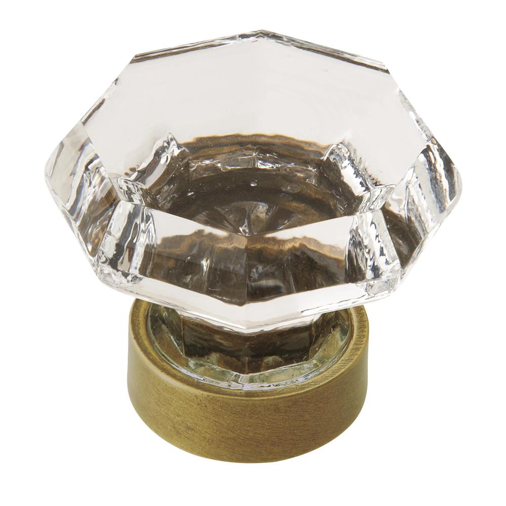 Amerock BP55268CGB Traditional Classics 1-5/16 in (33 mm) DIA Cabinet Knob - Clear/Gilded Bronze