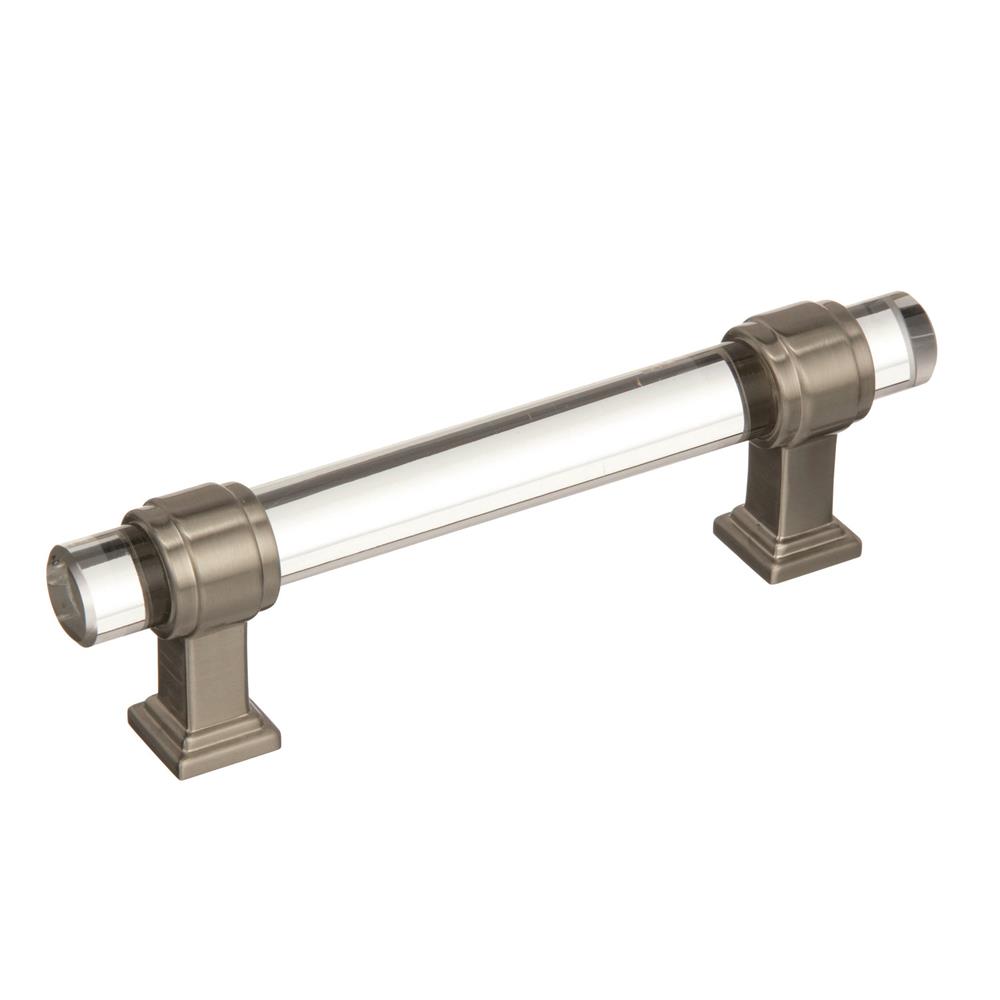 Best of Amerock BP36654CG10 Glacio  3-3/4 in (96 mm) Center-to-Center Clear/Satin Nickel  Cabinet Pull