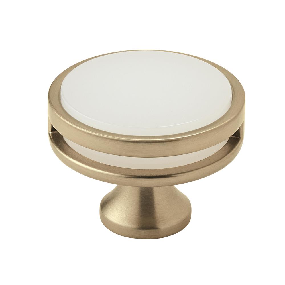 Amerock BP36609BBZFA Oberon Knob 1-3/4in(44mm) Diameter,  Golden Champagne/Frosted Acrylic