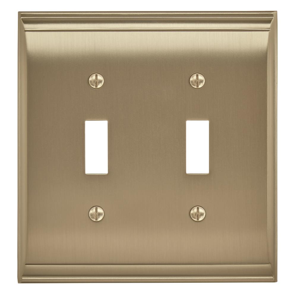 Amerock BP36501BBZ Candler 2 Toggle Golden Champagne Wall Plate