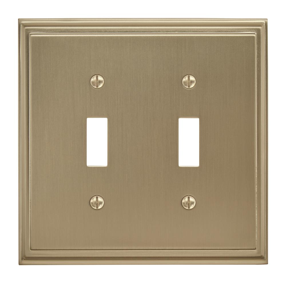 Amerock BP36515BBZ Mulholland 2 Toggle Golden Champagne Wall Plate