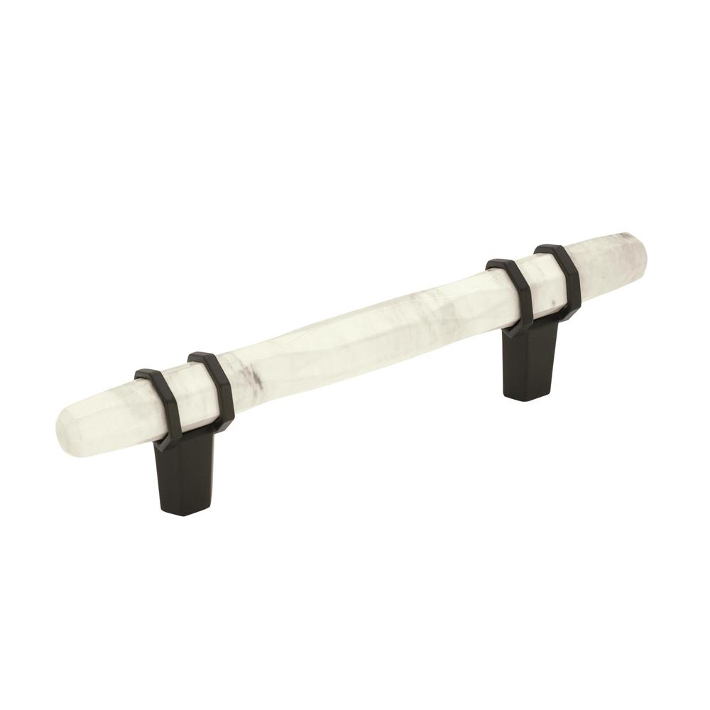 Amerock BP36648MWBBR Carrione 3-3/4 in (96 mm) Center-to-Center Marble White/Black Bronze Cabinet Pull