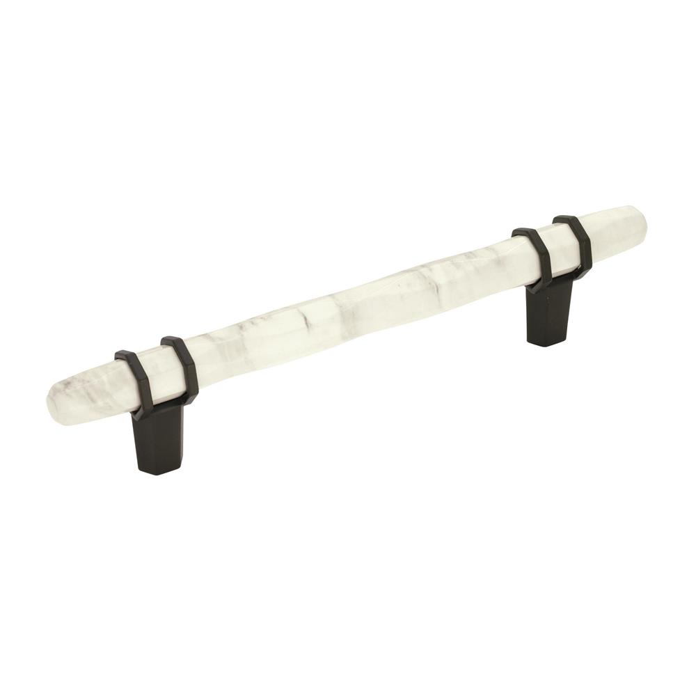 Amerock BP36649MWBBR Carrione 5-1/16 in (128 mm) Center-to-Center Marble White/Black Bronze Cabinet Pull