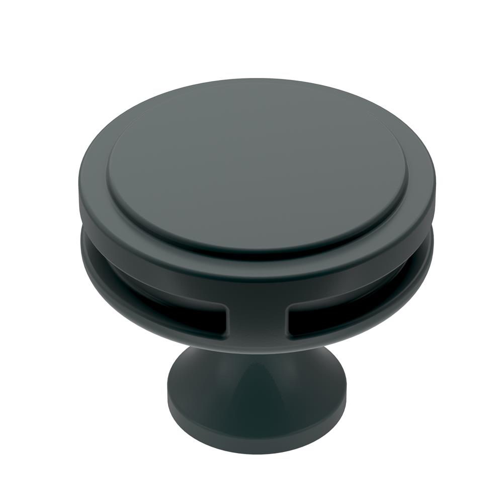 Amerock BP36603MB Oberon 1-3/8 in (35 mm) Diameter Matte Black Cabinet Knob