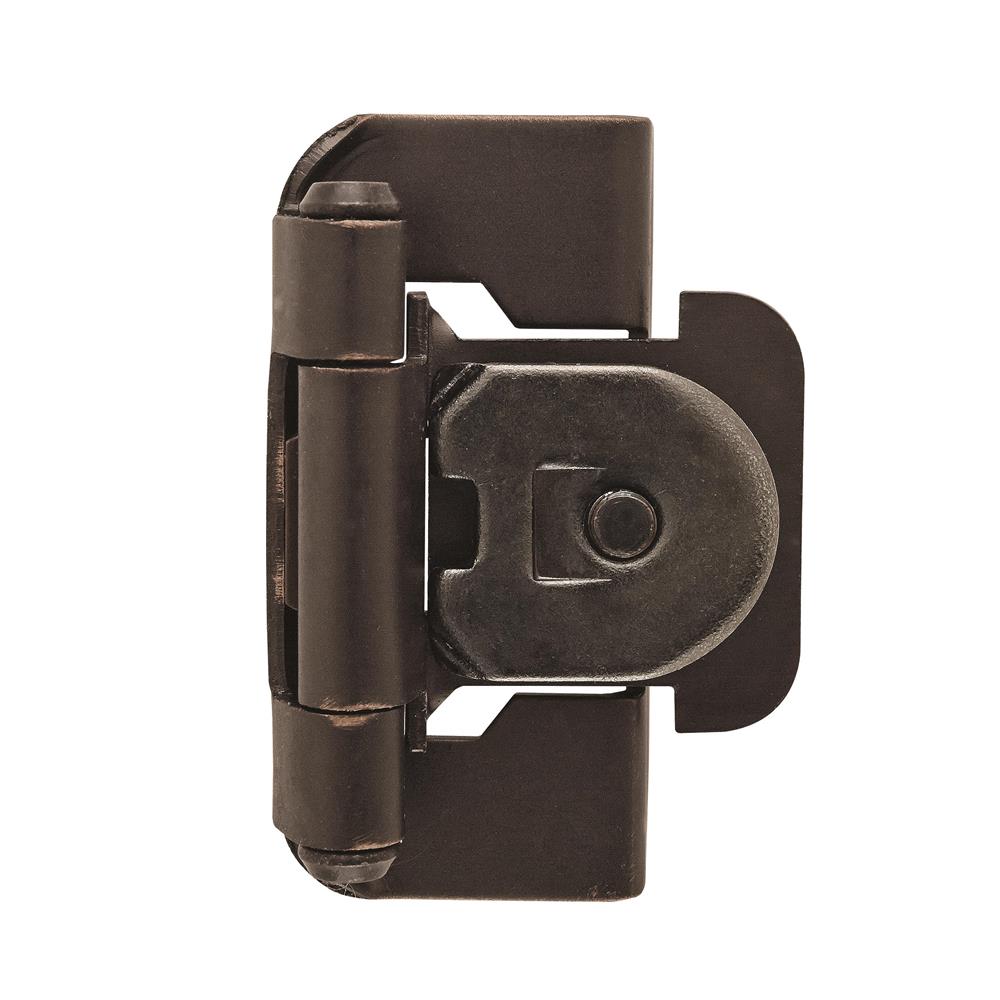 Amerock BPR8719ORB Single Demountable, Partial Wrap Hinge with 1/2 in. (13mm) Overlay - Oil-Rubbed Bronze