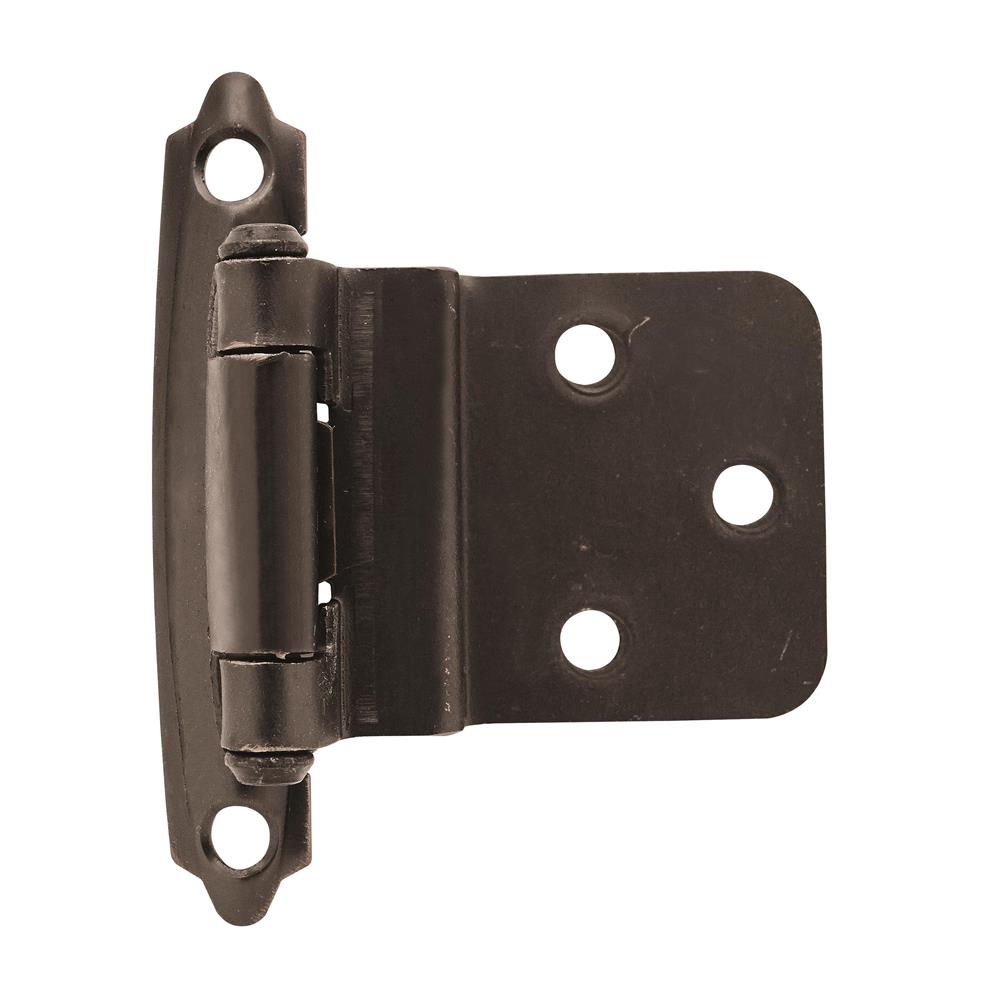 Amerock BPR3428ORB Self-Closing, Face Mount Hinge with 3/8 in. (10mm) Inset - Oil-Rubbed Bronze
