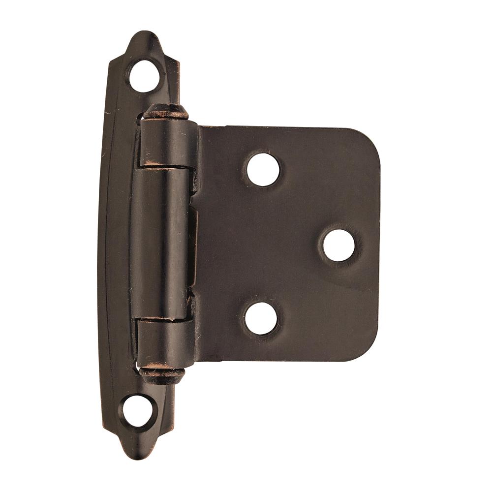 Amerock BPR3429ORB Self-Closing, Face Mount Hinge with Variable Overlay - Oil-Rubbed Bronze