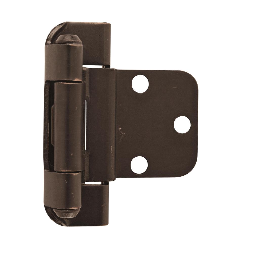 Amerock BPR7565ORB Self-Closing, Partial Wrap Hinge with 3/8 in. (10mm) Inset - Oil-Rubbed Bronze