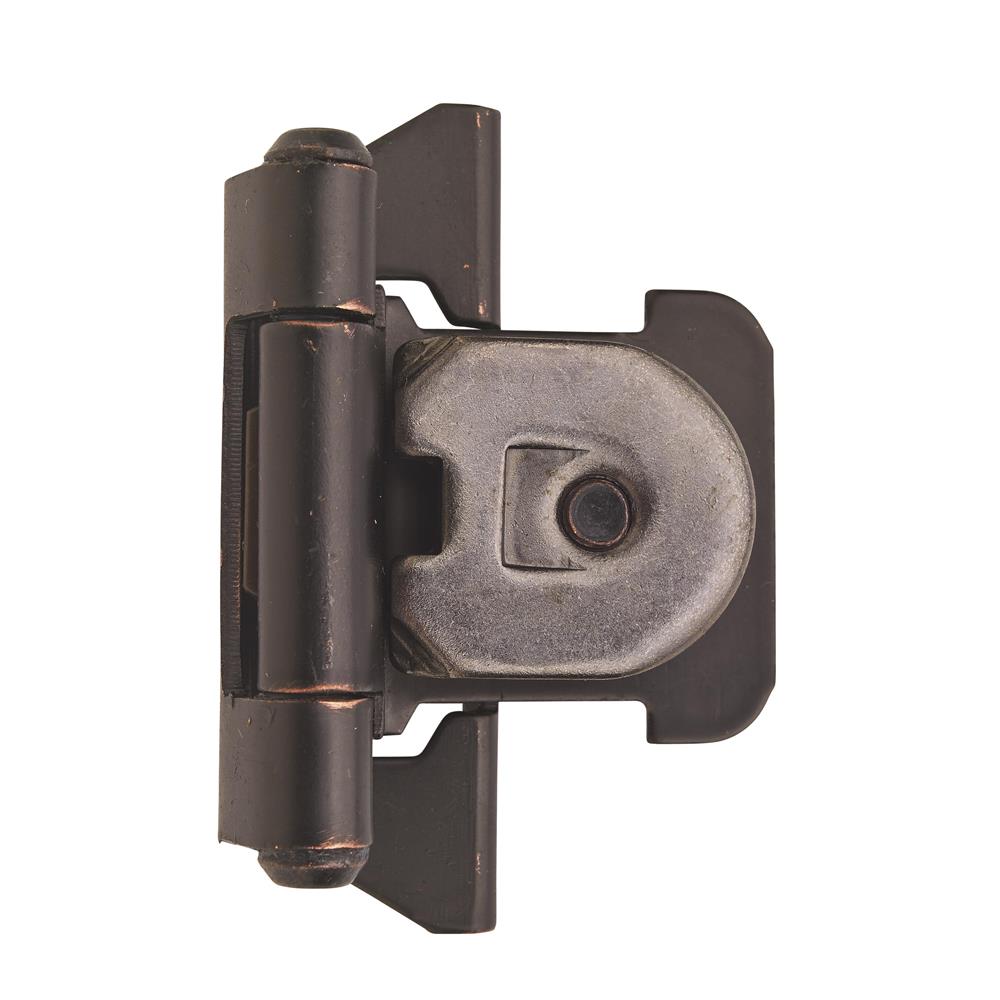 Amerock BPR8701ORB Double Demountable Hinge with 1/4 in. (6mm) Overlay - Oil-Rubbed Bronze