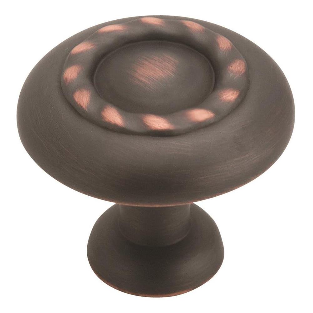 Amerock BP1585ORB Inspirations 1-1/4 in (32 mm) DIA Cabinet Knob - Oil-Rubbed Bronze