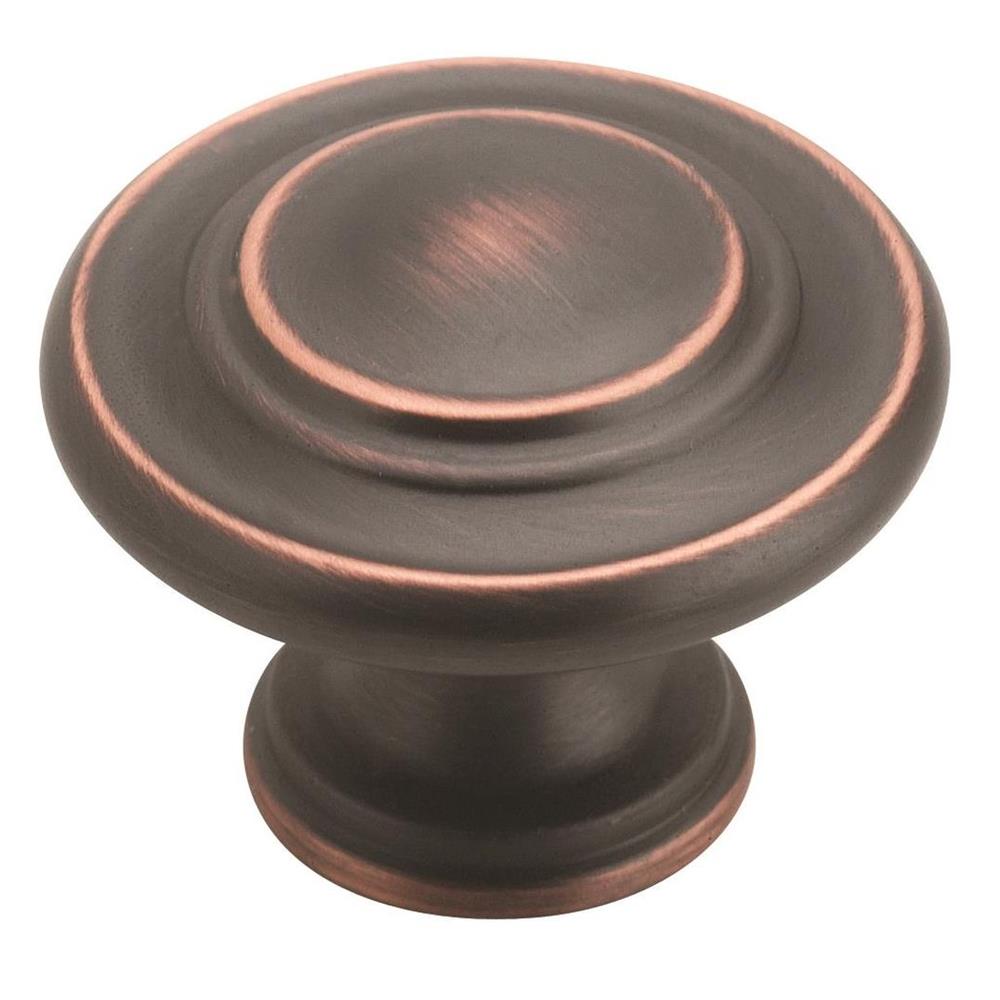 Allison by Amerock 10BX1586ORB Inspirations 1-5/16 in (33 mm) Diameter Oil-Rubbed Bronze Cabinet Knob - 10 Pack