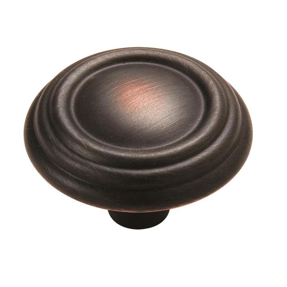 Amerock BP1307ORB Sterling Traditions 1-1/4 in (32 mm) DIA Cabinet Knob - Oil-Rubbed Bronze