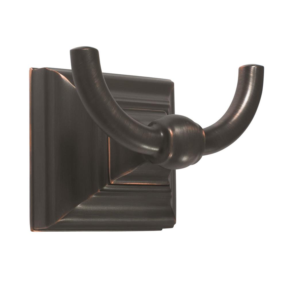 Amerock BH26512ORB Markham Double Prong Robe Hook - Oil-Rubbed Bronze