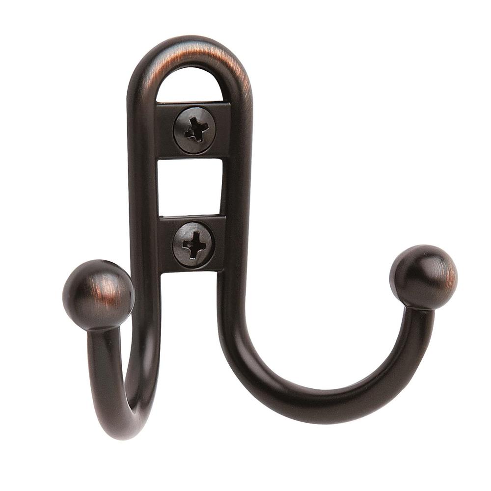 Amerock H55457ORB Double Prong Hook - Oil-Rubbed Bronze