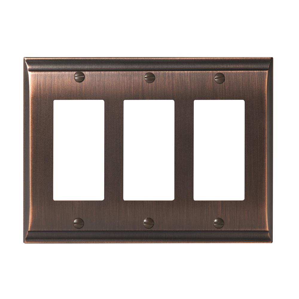 Amerock BP36506ORB Candler Wall Plate in Oil-Rubbed Bronze